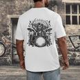 Spaniel Rock Drum Kit Men's Back Print T-Shirt Spaniel Rock Drum Kit Men's Back Print T-Shirt