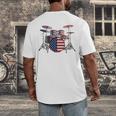 USA Patriotic Drum Kit American Flag Drum Set Men's Back Print T-Shirt USA Patriotic Drum Kit American Flag Drum Set Men's Back Print T-Shirt