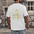 Vitruvian Drummer Drum Kit Music Lover Musician Men Raglan Baseball Tee Men's Back Print T-Shirt