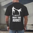 Addicted To Muay Thai Graphic Shirt Men's Back Print T-Shirt Addicted To Muay Thai Graphic Shirt Men's Back Print T-Shirt