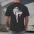 Astronaut Muay Thai Boxing Karate Kickboxing Martial Arts Men's Back Print T-Shirt