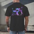 Cool Drum Kit Percussion Vintage Retro Drummer Costume Men's Back Print T-Shirt Cool Drum Kit Percussion Vintage Retro Drummer Costume Men's Back Print T-Shirt
