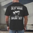 Cool Drummer Art Men Dad Drum Set Player Drum Kit Musician Men's Back Print T-Shirt Cool Drummer Art Men Dad Drum Set Player Drum Kit Musician Men's Back Print T-Shirt