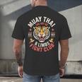 Cool Muay Thai Art For Men Women Kickboxer MMA Muay Thai Men's Back Print T-Shirt