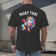 Cute Muay Thai Unicorn Men's Back Print T-Shirt