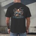 Drum Kit Percussionist Drummer Octopus Playing Drums Men's Back Print T-Shirt Drum Kit Percussionist Drummer Octopus Playing Drums Men's Back Print T-Shirt