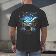 Drum Kit Percussionist Drummer Van Gogh Drums Men's Back Print T-Shirt Drum Kit Percussionist Drummer Van Gogh Drums Men's Back Print T-Shirt