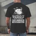Drummer Drum Kit Saying Drummer Men's Back Print T-Shirt Drummer Drum Kit Saying Drummer Men's Back Print T-Shirt