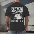 Drummer Drum Kit Vintage Drummer Men's Back Print T-Shirt