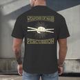 Drummer Music Drum Kit Men's Back Print T-Shirt Drummer Music Drum Kit Men's Back Print T-Shirt