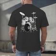 Drums Drum Kit Music Men's Back Print T-Shirt