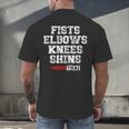 Fist Elbows Knees Shins Martial Arts Muay Thai Men's Back Print T-Shirt Fist Elbows Knees Shins Martial Arts Muay Thai Men's Back Print T-Shirt