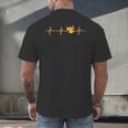 Great Drum Kit Heartbeat Drummer Men's Back Print T-Shirt Great Drum Kit Heartbeat Drummer Men's Back Print T-Shirt