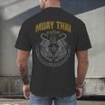 Muay Thai Art Twin Tigers Muay Thai Fighter MMA Martial Arts Men's Back Print T-Shirt