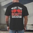 Muay Thai Beauty In Brutality Muay Thai Men's Back Print T-Shirt Muay Thai Beauty In Brutality Muay Thai Men's Back Print T-Shirt