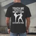 Muay Thai Boxing Kickboxing Your First Lesson Is Free Men's Back Print T-Shirt Muay Thai Boxing Kickboxing Your First Lesson Is Free Men's Back Print T-Shirt