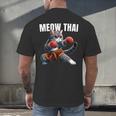 Muay Thai Cat Meow Thai Boxing Martial Art Kids Men's Back Print T-Shirt Muay Thai Cat Meow Thai Boxing Martial Art Kids Men's Back Print T-Shirt