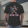 Muay Thai Cat Meow Thai Boxing Men's Back Print T-Shirt
