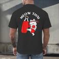 Muay Thai Cat Meow Thai Men's Back Print T-Shirt Muay Thai Cat Meow Thai Men's Back Print T-Shirt
