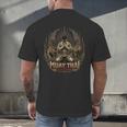 Muay Thai Clinch Vintage Thai Boxing Fighter Art Men's Back Print T-Shirt
