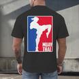 Muay Thai Fighter Retro Kickboxing Training MMA Men's Back Print T-Shirt Muay Thai Fighter Retro Kickboxing Training MMA Men's Back Print T-Shirt