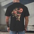 Muay Thai Fighter Southpaw Stance Minimal Silhouette Clean Men's Back Print T-Shirt