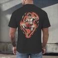 Muay Thai Fighter Teep Push Kick Minimal Line Art Clean Men's Back Print T-Shirt