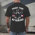 Muay Thai France French Flag Martial Arts Thai Boxing Coach Men's Back Print T-Shirt Muay Thai France French Flag Martial Arts Thai Boxing Coach Men's Back Print T-Shirt
