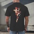 Muay Thai Girl Anime Japan Thaiboxer Kickboxing Muay Thai Men's Back Print T-Shirt