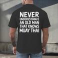 Muay Thai For Grandpa Men Mixed Martial Arts Men's Back Print T-Shirt