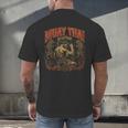 Muay Thai Grandpa Vintage Thai Boxing Fighter Art Men's Back Print T-Shirt