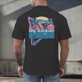 Muay Thai Kickboxing Retro Free Head Kicks Men's Back Print T-Shirt