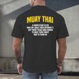Muay Thai Martial Arts Combat Sports Men's Back Print T-Shirt
