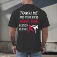 Muay Thai Martial Arts Combat Sports Self Defense Men's Back Print T-Shirt