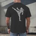 Muay Thai Martial Arts Typography Kickboxer Girls Kickboxing Men's Back Print T-Shirt