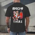 Muay Thai Meow Thai & Thai Boxing Muay Thai Cat Men's Back Print T-Shirt