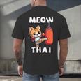 Muay Thai Meow Thai Thai Boxing For Boys Muay Thai Cat Men's Back Print T-Shirt Muay Thai Meow Thai Thai Boxing For Boys Muay Thai Cat Men's Back Print T-Shirt