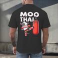 Muay Thai Moo Thai Thai Boxing For Youth Muay Thai Cow Men's Back Print T-Shirt Muay Thai Moo Thai Thai Boxing For Youth Muay Thai Cow Men's Back Print T-Shirt