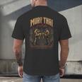 Muay Thai Nak Muay Vintage Thai Boxing Warrior Art Men's Back Print T-Shirt Muay Thai Nak Muay Vintage Thai Boxing Warrior Art Men's Back Print T-Shirt