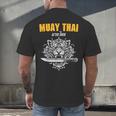 Muay Thai Sak Yant MMA Tattoo Tiger Lion Knife Martial Art Men's Back Print T-Shirt