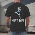 Muay Thai Tiger Nak Muay Kickboxing Men's Back Print T-Shirt Muay Thai Tiger Nak Muay Kickboxing Men's Back Print T-Shirt