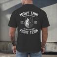 Muay Thai Wolf Fight Team Nak Muay Kickboxing Men's Back Print T-Shirt Muay Thai Wolf Fight Team Nak Muay Kickboxing Men's Back Print T-Shirt