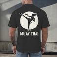 Muay Thai Woman Image Men's Back Print T-Shirt Muay Thai Woman Image Men's Back Print T-Shirt