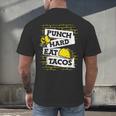 Punch Hard Eat Tacos Professional Boxer Muay Thai Boxing Men's Back Print T-Shirt Punch Hard Eat Tacos Professional Boxer Muay Thai Boxing Men's Back Print T-Shirt