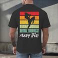 Retro Muay Thai Vintage MMA Martial Arts Thailand Boxing Men's Back Print T-Shirt Retro Muay Thai Vintage MMA Martial Arts Thailand Boxing Men's Back Print T-Shirt