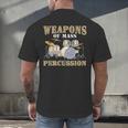 Rock Band Musical Instrument Drum Kit Men's Back Print T-Shirt Rock Band Musical Instrument Drum Kit Men's Back Print T-Shirt