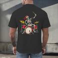 Skeleton Drummer Skull Drum Kit Halloween Sleeveless Men's Back Print T-Shirt