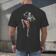 Skeleton Muay Thai Boxing Karate Kickboxing Martial Arts Men's Back Print T-Shirt Skeleton Muay Thai Boxing Karate Kickboxing Martial Arts Men's Back Print T-Shirt