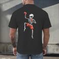 Skeleton Muay Thai Halloween Kickboxing MMA Fighter Costume Men's Back Print T-Shirt