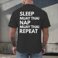 Sleep Nap Muay Thai Repeat Lover Martial Arts Men's Back Print T-Shirt